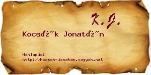 Kocsák Jonatán névjegykártya